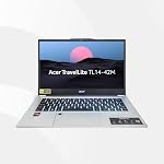 acer AMD Ryzen 7 7730U Processor, 16GB DDR4 RAM, 512 GB SSD, Full HD IPS, 14â/35.56 cm, Windows 11 Home, Silver, 1.38 kg, TL14-42M, Backlit KB, Fingerprint Reader,TravelLite Business Laptop