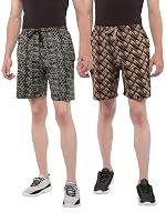 Dollar Solid Men’s Shorts | All-Over Print | One Side Zipper Pocket with Label Branding | Self Waistband with Drawcord | Wide Array of Attractive Prints