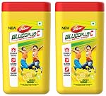 DABUR Glucoplus-C Instant Energy Glucose Juicy&Tasty Lemon Flavour – 400G Jar|Glucose Replenishes Energy|25% More Glucose In Every Sip| Vitamin C Helps Boosts Immunity|Calcium Supports Bone Health