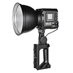 Yongnuo YNLUX100 Pro Handheld Continuous Output Lighting, 120W COB LED Video Light with Bowens Mount, 2700-6500K Bi-Color CRI95+ Wireless Remote, for Portrait Wedding Outdoor Shooting YouTube Videos
