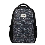 F Gear Shinra Black 34L School Backpack|3 Compartments|Airflow Padded Back Panel|Lightweight, Durable & Comfortable with water Bottle Holders|Ideal for School, College, Office & Travel