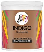 Indigo Floor Coat Emulsion Platinum Series â High strength protective paint for interlock tiles, cement surfaces, walkways, driveways and terrace floors â 4 Liters Signal Red