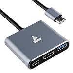 boAt Swift Lynk Hub with Type-C PD 100W 2-Way Port, 4K HDMI Output, Durable Aluminium Alloy Build, USB 3,0 Supports 5GB Data sync, Type-C Expansion Hub, Universal Compatibility(Silver)