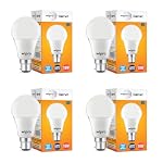 Wipro Garnet Base B22D 10-Watt LED Bulb (Pack of 4, White)