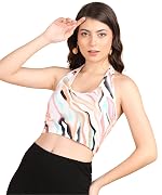 POPWINGS Women Casual Black & Yellow Fruit Print Sleeveless Strap Crop Top | Women Tops | Women Regular Tops | Women Tops | Women Stylish Tops