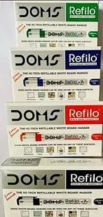 DOMS White Board Marker (Set of 40, Blue, Black, Red, Green) (Set of 4, Black, Blue, Red, Green)