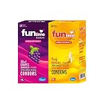 18+ Funtime Flavoured Dotted Ribbed And Contoured Long Lasting Condoms for Men Count 10 – Combo (Pack of 2 Black Grapes, Pack of 2 Fruity Banana) Total 40 pcs