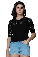 HIGH STAR Women’s Cotton Solid Regular Fit T-Shirt