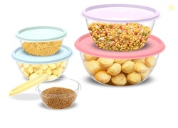 All Time Plastic Food Storage Containers with Lids Set of 5 | 200ml, 5