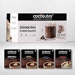 Cocosutra Drinking Chocolate Mix | 4 Flavors | Swiss Vanilla, Mocha, Caramel and Hazelnut | Hot or Cold | 20 Single-Serve Sachets (20g Each) | Gluten Free | 400 g