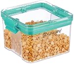 Floraware Food Safe Plastic Multiuse Square Lock & Lock Airtight Container,Multipurpose Jar, Grocery Container 400ml, Set 1, BPA Free, Blue
