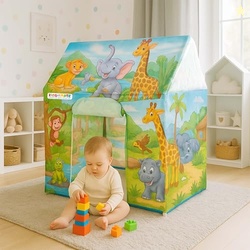 Kidsmate Jungle-Themed Play Tent for Kids | Lightweight & Foldable