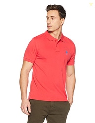 U.S. Polo ASSN. Men's Cotton Slim Fit Solid Polo Shirt