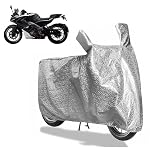 Sulfar Bike Cover for Bajaj Pulsar (RS200 (Current)) | Waterproof, Dustproof & UV Protected | All Weather Two Wheeler Cover (Silver) New 2026 Variants