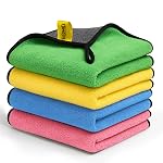 Homies 500 GSM Microfiber Cleaning Cloth for Car, Bike & Home (4 pcs – 40×40 cms) â Super Absorbent, Lint-Free, Scratch-Free Wash, Dry & Detailing Towel- Multi-Color