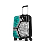 Aristocrat Bruce Cabin Trolley Bag 54cm | Small | Hard Luggage | Smooth 8-Wheel Suitcase | Secure Combination Lock with Sturdy Zipper | Full Fabric Convipack | 3-Year Warranty (Blue)