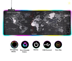 ENTWINO RGB Gaming Mouse Pad, Keyboard Pad, 14 Lighting Mode, Lap...mo