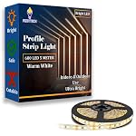fizzytech 5M Warm White LED Strip Light â 120 LEDs/Meter, 600 LEDs Total, High Brightness Decorative Lighting for Home & Room DÃ©cor (Warm White-600 LED 5 Meter Strip Lights)