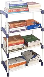4-Tier Book Rack – Sturdy Multi-Level Storage Organizer for Books, Magazines, and Office Supplies, Space-Saving DesignâAdjustable Multi-Functional Book Organizer,Book Rack,Bookshelf Storage