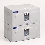 BOXJOY Cloth Organizer for Storage Pack of 2 Foldable Strong Steel Frame Box for Clothes Saree Dress Clear Window Front & Top Open Almirah Wardrobe Organiser Boxes Closet for Cupboard Shelves, 24L