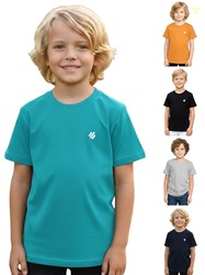Boy's Half Sleeves Round Neck Cotton T-Shirt | Pack of 5