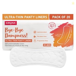 Sirona Daily Use Panty Liners for Women with Aloe Vera - Pack of 20, L