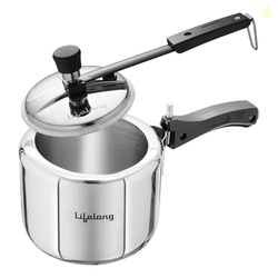 Lifelong 2L Tri Ply Stainless Steel Pressure Cooker | Inner Lid Design