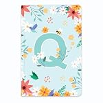 Initial Q Premium Soft Bound Notebook Diary for Girls and Women (B6, 90 GSM, 160 Ruled Pages) Floral Design Notebook Journal Diary