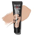 REVLON Colorstay Full Cover Foundation for woman, 24HRS Longwear + care, Infused with Hyaluronic Acid that instantly boost skin’s natural moisture by +122%, Sand Beige (180)