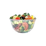 SignoraWare Prism Brorsilicate Glass Serving Bowl | Microwave Safe | Elegant Design for Everyday Use | Mixing & Serving Bowl | Ideal for Cooking, Storing, Reheating & Serving Food (1 LTR | Clear)