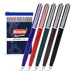 Reynolds JETTER CLASSIC Ball Pen SET – 10 PENS BLUE | MULTI BODY COLOR BALL PEN WITH COMFORTABLE GRIP |BLUE BALL PENS FOR WRITING | PEN FOR PROFESSIONALS | 0.7 mm TIP SIZE