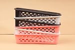 Multipurpose Desk Organizer Tray Office Drawer Dividers Storage Bins for Kitchen, Bathroom, Office, Makeup, Bedroom Dresser, Craft Basket Rack Multicolour Pack Of 6 (23Ã8Ã5 cm) (5544)