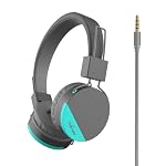 TRANDS TR-HS144 On-Ear Wired Headphones with 40mm Drivers, 3.5mm Jack, Built-in Mic, 1.2m Cable, 105dB Sensitivity, Lightweight Design, Compatible with Mobiles, Laptops & Gaming Devices (Black)