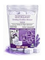 Washing Machine Cleaner Tablets 20 Pcs | Deep Drum & Tub Cleaning | Removes Dirt, Residue, Limescale & Bad Odour | Washing Machine Cleaning Tablets for Front & Top Load Machines (20 pce)