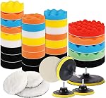 DIY Crafts With 1x Density Felt Pad, 5″inch Kit, 18x Mini Buffing Polish Detail Polisher Pads On Rotary Tools,Cordless Drill, Polisher Tool for Tight Area De (With 1x Density Felt Pad, 5″inch Kit)