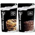 Cocosutra Cookie Dough Mix Combo Pack | Chunky Chocolate Chip & Fudgy Brownie | Makes 24 Cookies | Instant Baking Mix | Made with Natural Ingredients | Easy 3-Step Recipe â Whisk, Scoop & Bake | 2 x 220g (440g)