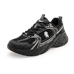 Red Tape Women’s Sneakers White Silver Pu Mesh Round Toe Lace-Up