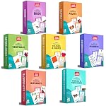 Mini Steps 7-in-1 Early Learning Flash Cards â 196 Educational Cards for Babies, Preschool & Toddlers (12+ Months)