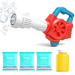 VGRASSP Bazooka Bubble Launcher Toy Gun for Kids – Battery Operated Bubble Maker Machine with Soap Solution and 2 Bottles – Indoor and Outdoor Gatling Gun Toy Gift – Color As Per Stock