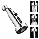 ALTON ALD865, ABS, 3-Function, Tap Extender for Kitchen Sink, Chrome
