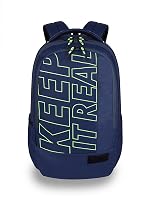 Gear Keep It Real 40L Large Water Resistant School Bag/Casual 5 Compartment Backpack/Daypack/Travel Standard Backpack/Kids Bag/College Bag For Boys/Girls/Men/Women (Navy-Green)