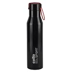 Cello Maestro Thermosteel Flask, 550ml, Black | 24 Hours Hot & Cold Stainless Steel Bottle | Leak Proof & Screw Top Lid | Ideal for Office, Gym, Home, Kitchen, Hiking, Trekking, Travel Bottle