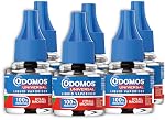 Odomos Universal Liquid Vaporiser 45ml X Pack Of 6 | Mosquito Repellent Single Refill | 100% Protection| Fits All Machines | Protects Dengue, Malaria & Chikungunya Mosquitoes |