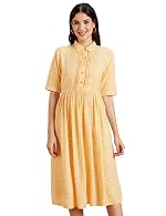 Symbol Women Rayon Fit and Flare One Piece Midi Length Dress (Available in Plus Sizes)