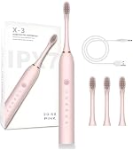 X-3 Sonic Electric Toothbrush with 3 Brush Heads,