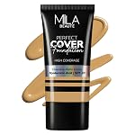 Mila BeautÃ© Perfect Cover Foundation with Hyaluronic Acid & SPF 20 | High Coverage & Flawless Matte Finish | Super Hydrating & Lightweight Formula | Suitable for All Skin Types – 7 Sand