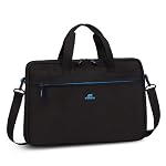 RivaCase Regent 8057 Black Laptop Bag 16″ Inches Smart Design Durability for both Versatility and Style Briefcase for Macbook, Gaming Laptop with Smart Organizer, Professional Bag for Business, Travel