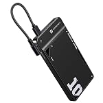Portronics Luxcell Uno 10K 10000 mAh 22.5W Fast Charging Power Bank with Detachable Type C Cable, Ultra Slim Power Bank with Mach USB-A Output, Type C PD Output, Type C Input, Wake Up Button(Black)