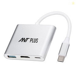 Ant Plus Booster 301 USB 3.1 Type-C to HDMI/USB3.0/Type-C Adapter - Wh