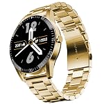 Fire-Boltt Talk Round Smart Watch 1.39â³ TFT Display with Bluetooth Calling, Dual Button, Voice Assistance, SPOâ & Heart Rate Monitor, 120+ Sports Modes, Metal Smartwatch for Men & Women – Gold